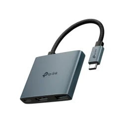 Hub USB-C TP-Link UH3020C 3 em 1 HDMI 4K 60Hz USB 3.0 e PD 100W Case de Alumínio — H&H Suprimentos Corporativos