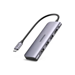 Hub USB-C UGREEN CM511-20956A 6 em 1 com HDMI 4K 60 Hz e PD 100 W — H&H Suprimentos Corporativos