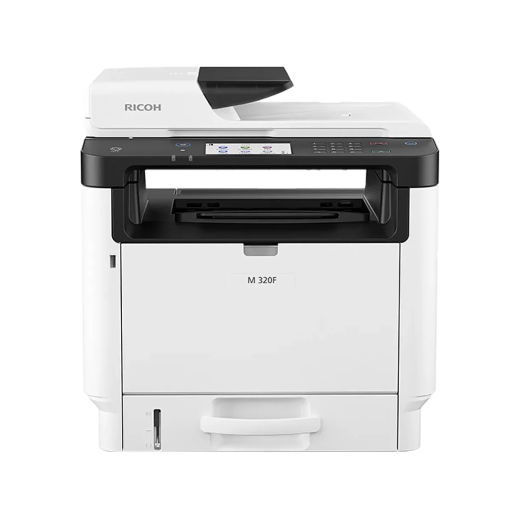 Impressora multifuncional Ricoh M320F laser monocromática ethernet duplex
