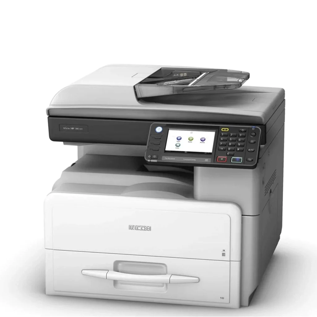 Impressora multifuncional Ricoh mp 301SPF laser monocromática ardf