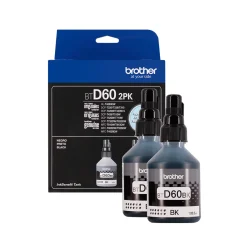 Kit 2 Garrafas de Tinta Brother BTD602PK Preta Original — H&H Suprimentos Corporativos