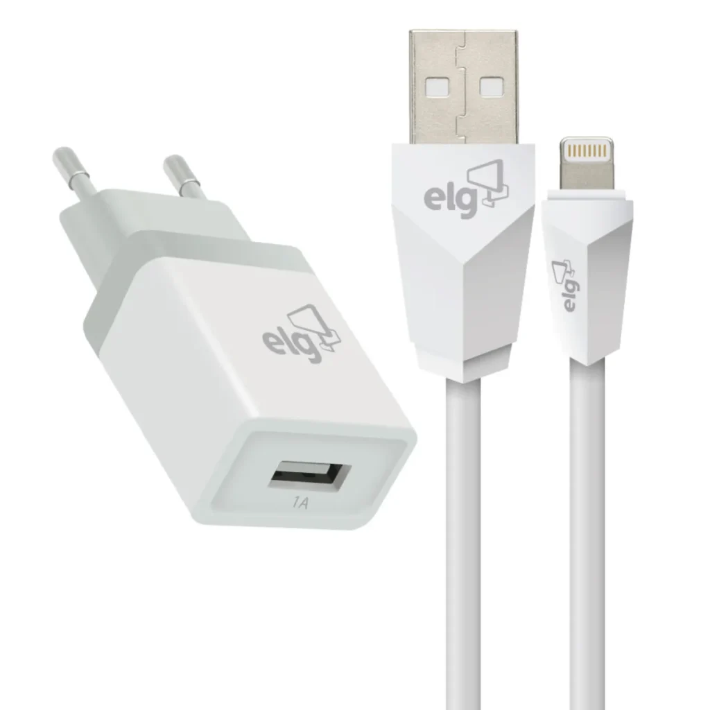 Kit carregador de parede ELG KT810WC com cabo lightning