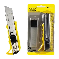 Kit Estilete com Trava Antiderrapante B-Tek BT320 + 4 Lâminas — H&H Suprimentos Corporativos
