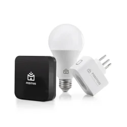 Kit Positivo Casa Conectada Plug, Lâmpada e Controle Wi-Fi — H&H Suprimentos Corporativos