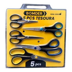 Kit Tesouras 5 Peças Bomber — H&H Suprimentos Corporativos