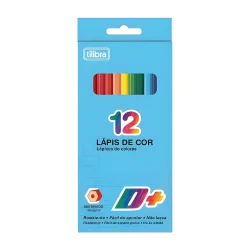 Lápis de Cor Sextavado D+ com 12 Cores — H&H Suprimentos Corporativos