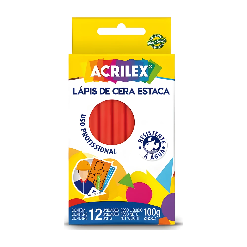 Lápis estaca 507 vermelho fogo (12 unidades)