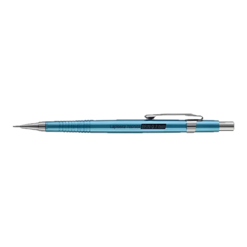 Lapiseira técnica 0,7 mm BRW cores metálicas LP0708