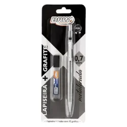 Lapiseira Técnica 0.7 mm com Grafite Prata (Blister com 1 Unidade) — H&H Suprimentos Corporativos