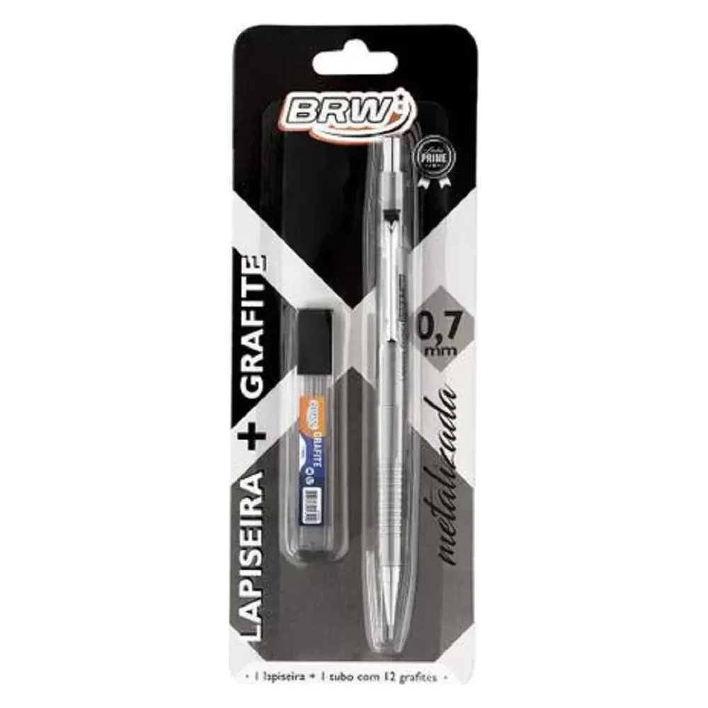 Lapiseira técnica 0.7 mm com grafite prata (blister com 1 unidade)