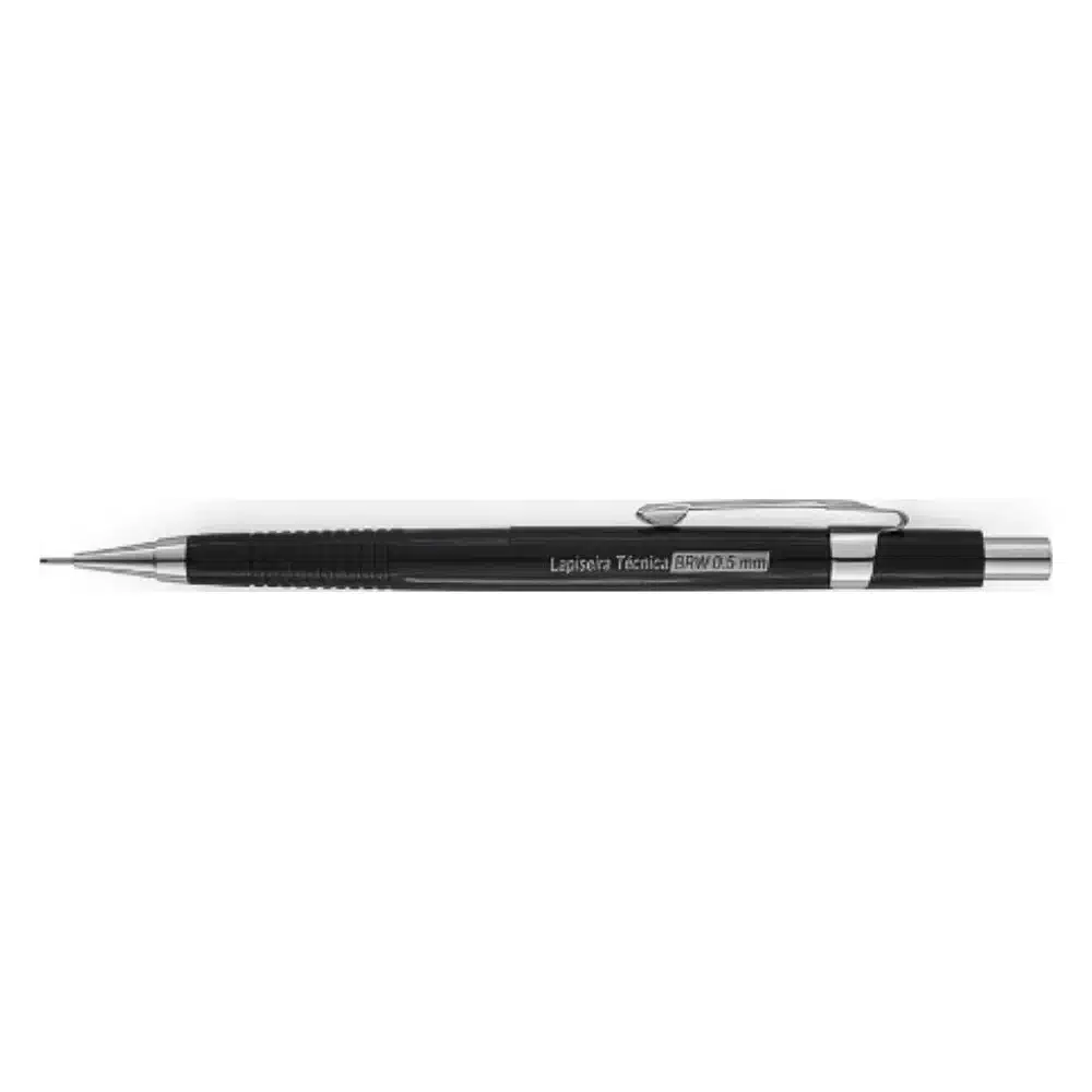 Lapiseira técnica BRW 0,5 mm preta (LP0512)