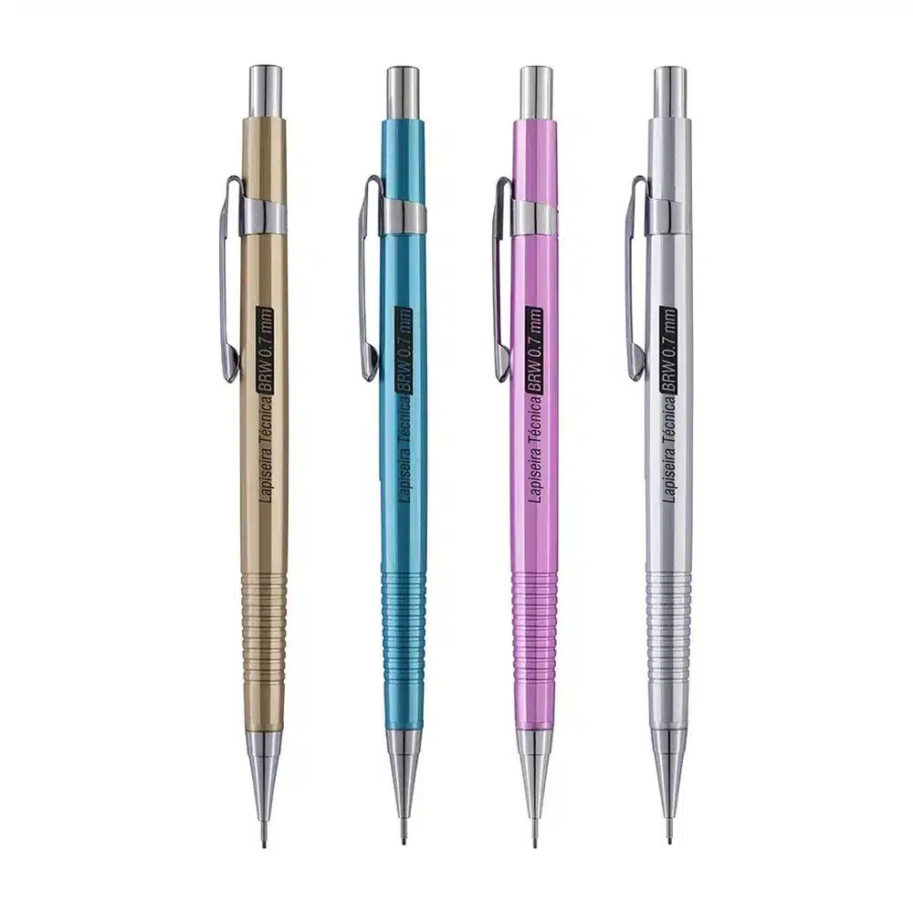 Lapiseira técnica BRW 0,7 mm cores metálicas (LP0736)