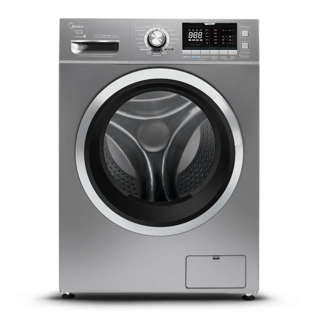 Lava e seca midea 11 kg storm wash inverter tambor 4D grafite metálico