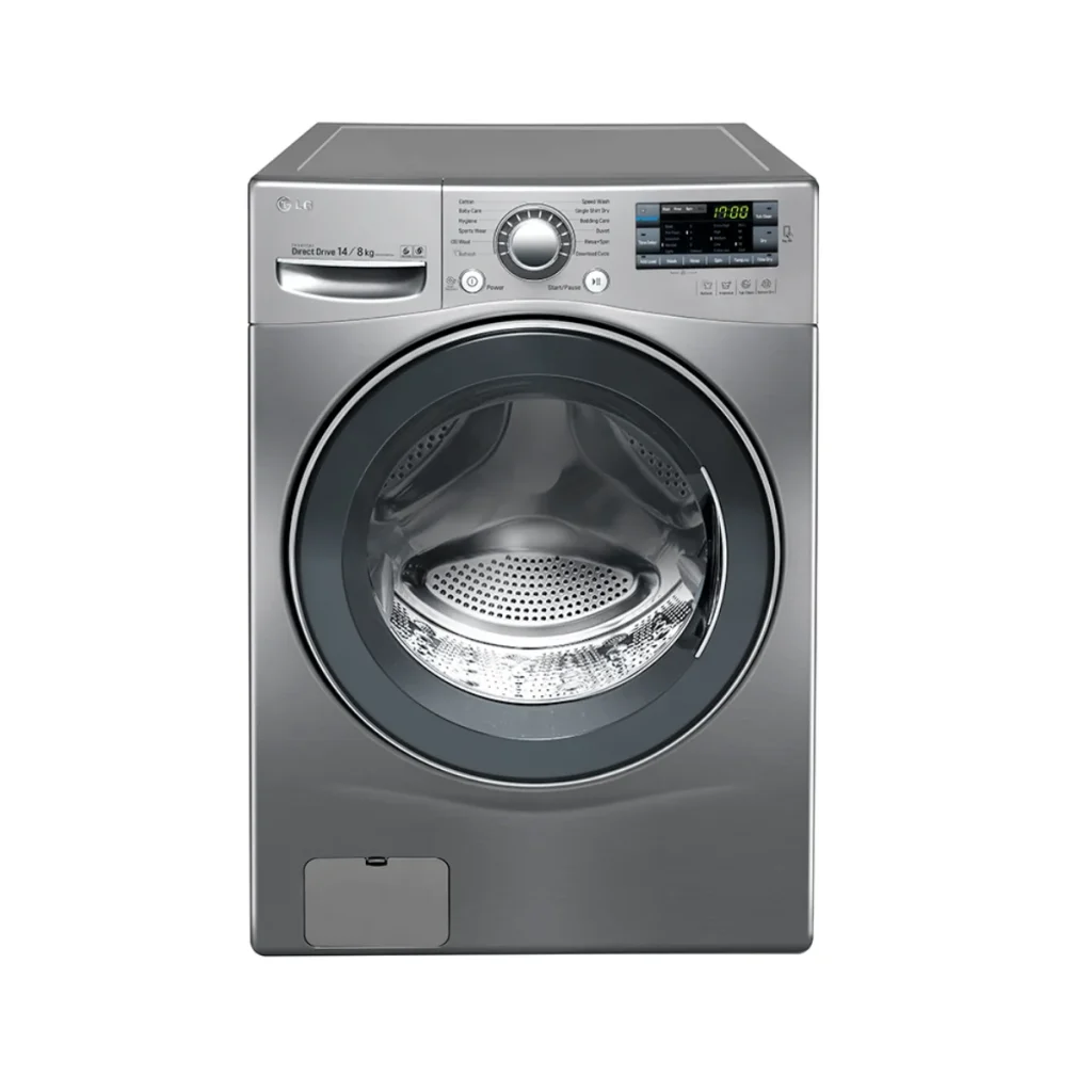 Lava e seca Smart lg titan 14 kg WD1014RD7 aço escovado turbowash motor inverter