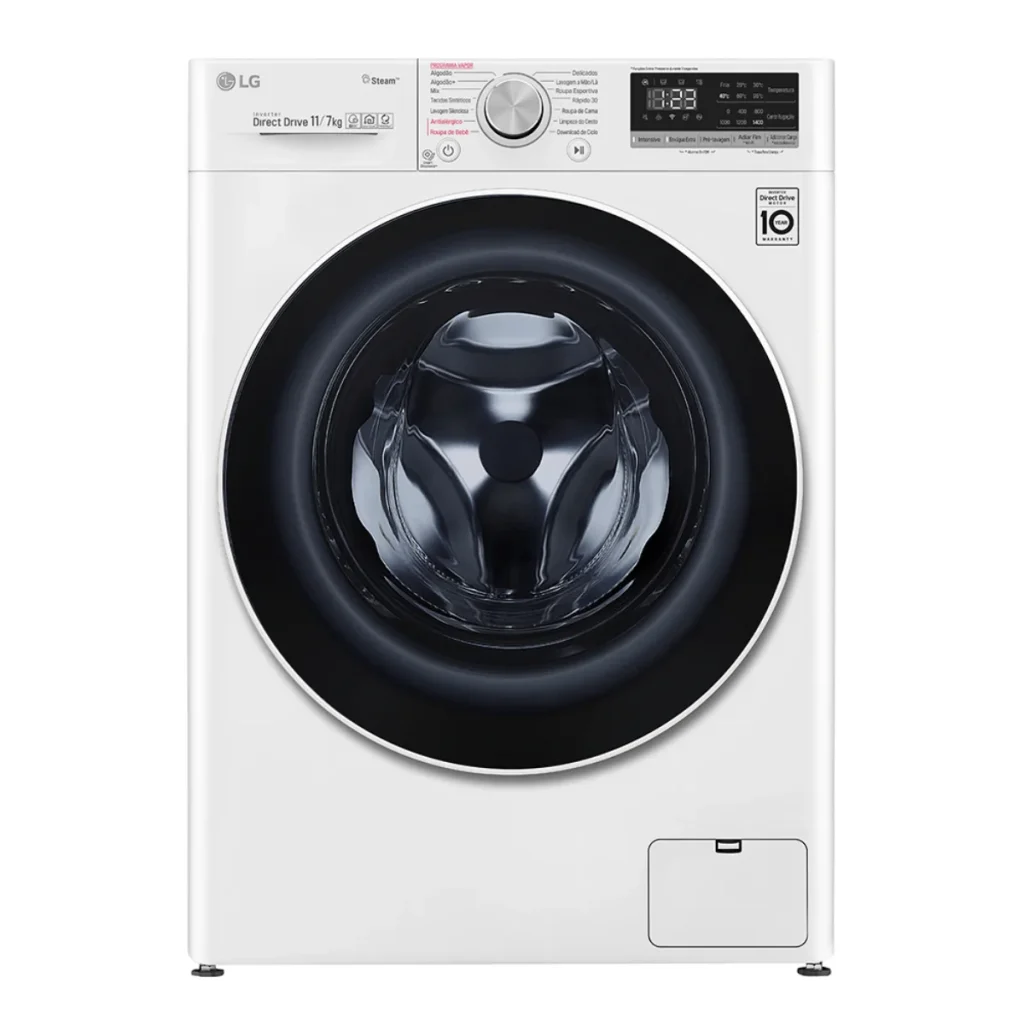 Lavadora Smart lg CV4 11 kg FV5011WG4 branca inteligência artificial aidd
