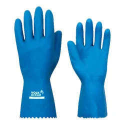 Luva de Látex Forrada Azul com Verniz Volk Tamanho P — H&H Suprimentos Corporativos