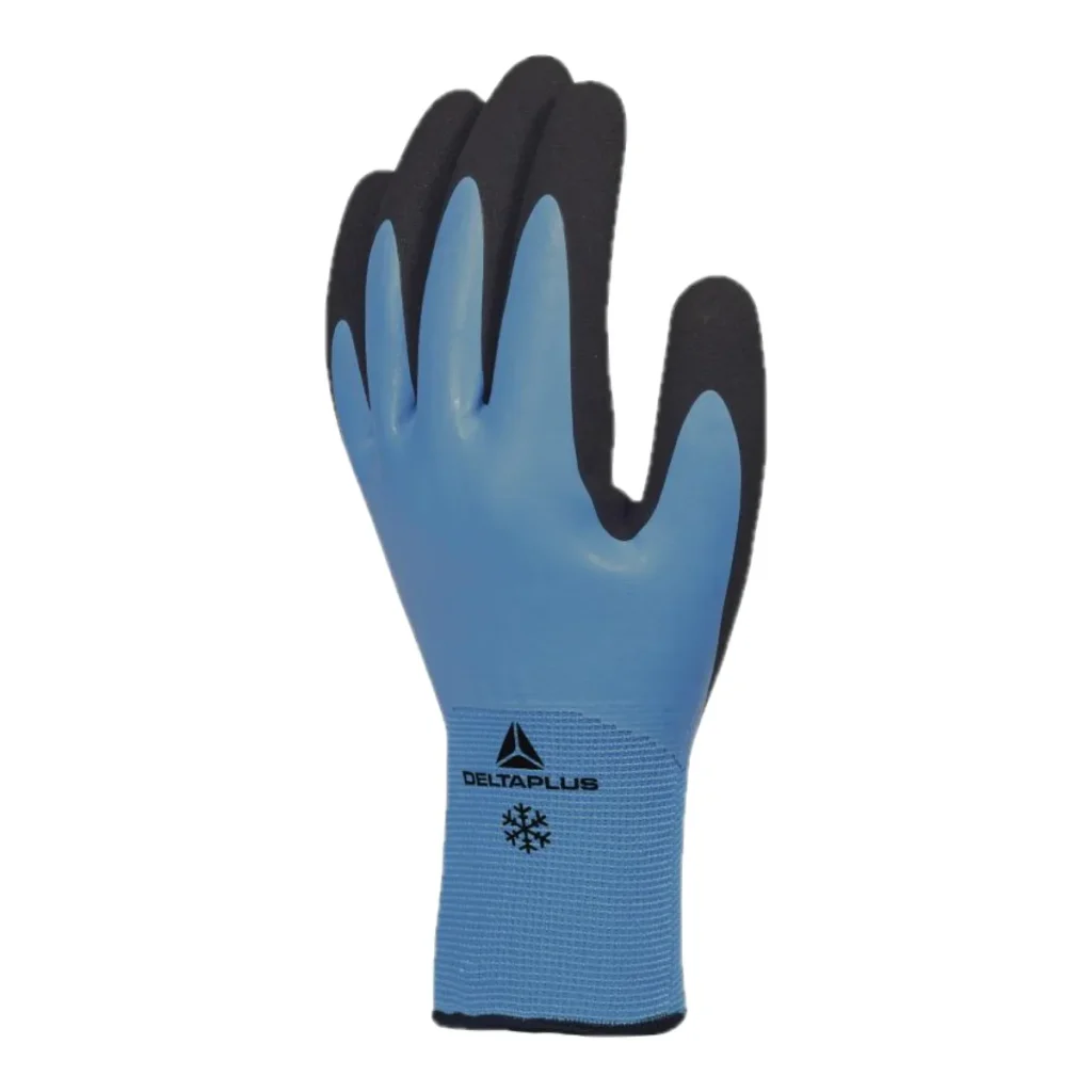 Luva delta Plus thrym VV736 azul e preta para frio e umidade