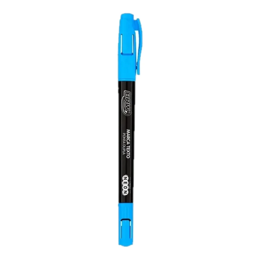 Marca-texto fluorescente ponta dupla BRW CA2015
