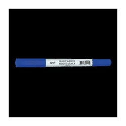 Marcador para CD, DVD e Retroprojetor Ponta Dupla Azul BRW CA5012 — H&H Suprimentos Corporativos