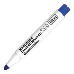 Marcador para Quadro Branco Recarregável Tilibra 210 Azul — H&H Suprimentos Corporativos