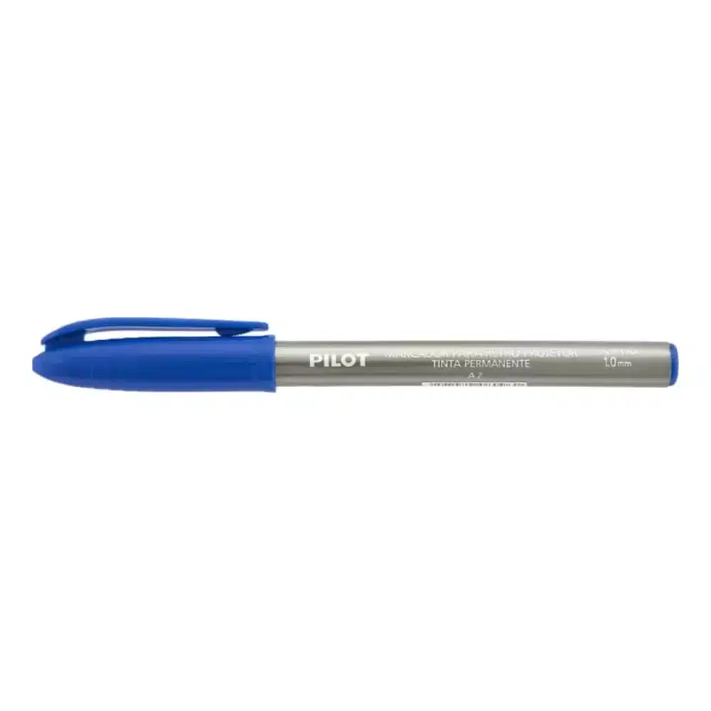 Marcador para retroprojetor Pilot ponta fina 1.0 mm azul