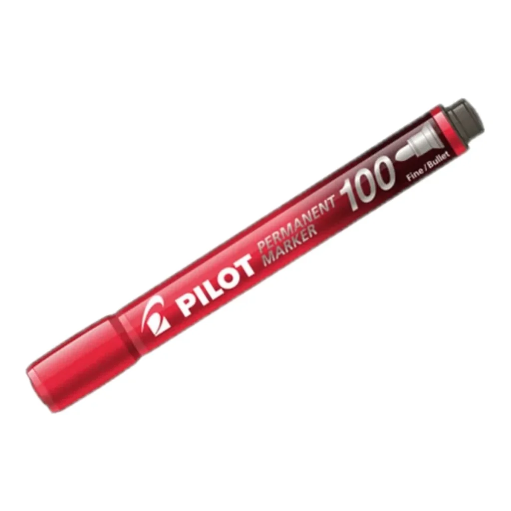 Marcador permanente Pilot SCA-100 ponta redonda vermelho