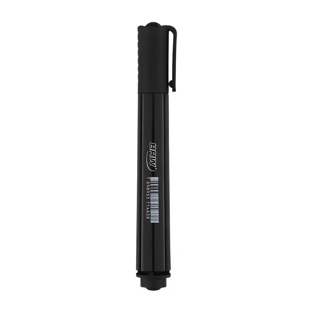 Marcador permanente recarregável BRW preto (CA7002)