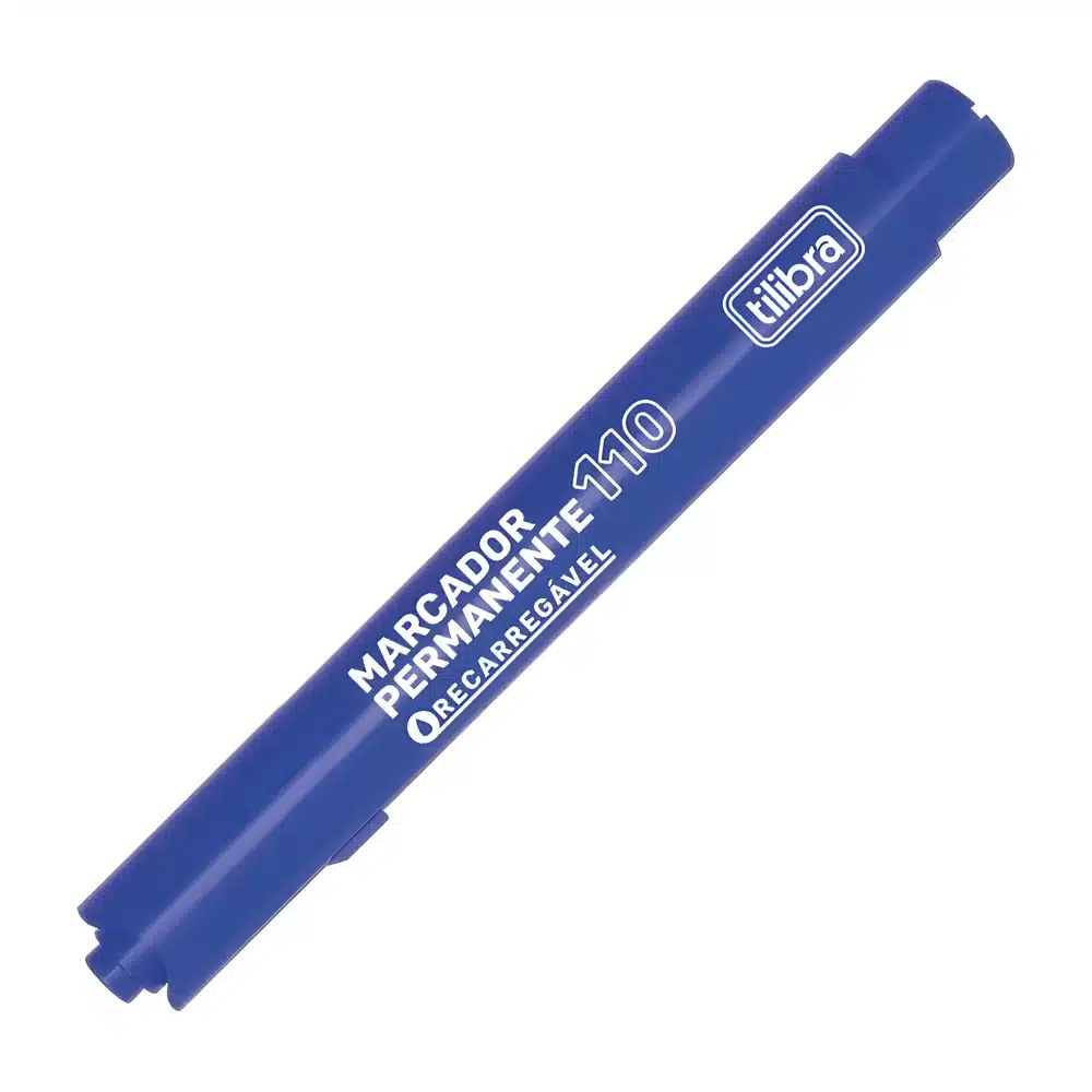 Marcador permanente recarregável Tilibra 110 azul