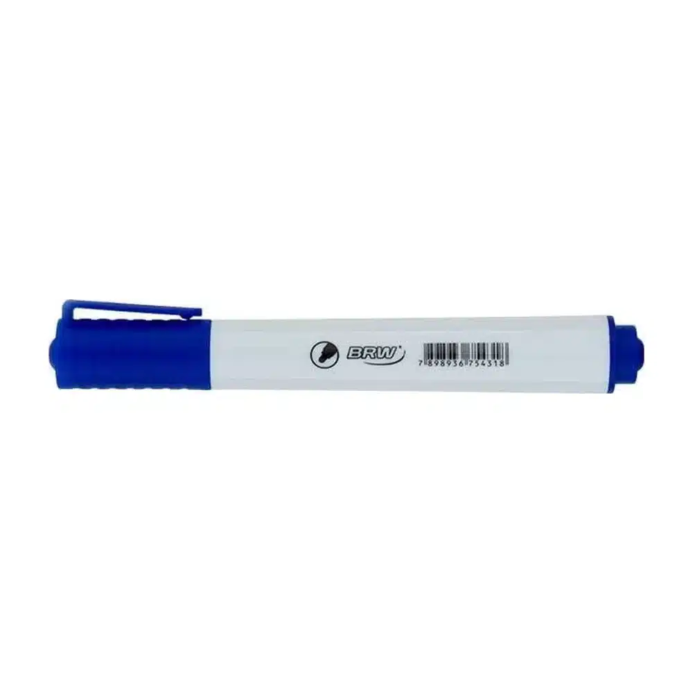 Marcador para quadro branco azul ponta redonda BRW CA3001