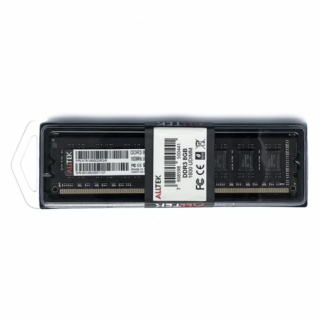 Memória ram Alltek 8GB DDR3 1600 mhz desktop pack com 10 unidades