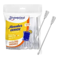 Mexedor Descartável Strawplast para Drink Cristal 240 un — H&H Suprimentos Corporativos