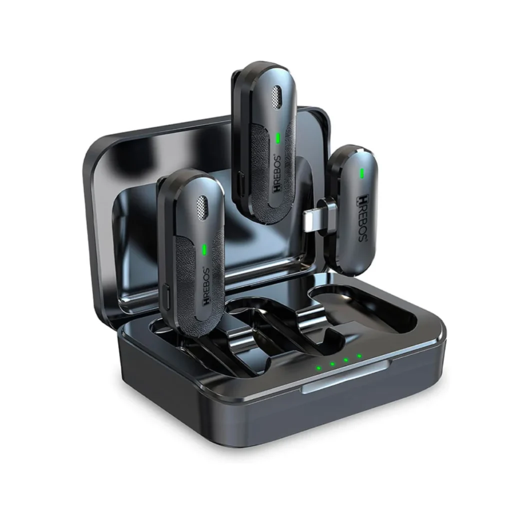 Microfone de lapela hrebos Clip voice s Pro duplo IF-207 lightning