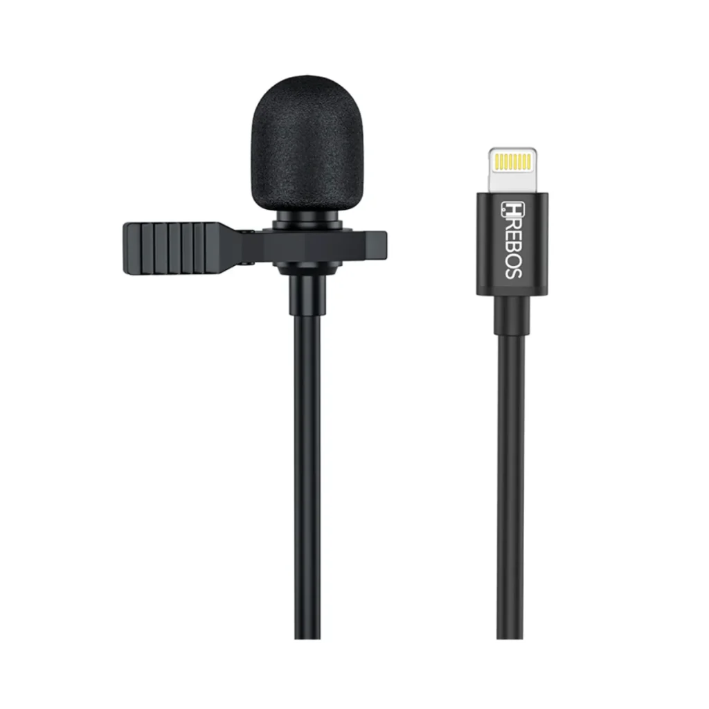 Microfone de Lapela Hrebos HD Lightning HS 032
