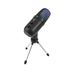 Microfone Havit GK51 USB Tipo C RGB com Tripé de Mesa Preto — H&H Suprimentos Corporativos