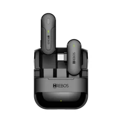 Microfone de Lapela Bluetooth Hrebos IF-210 com Receptor USB-C — H&H Suprimentos Corporativos