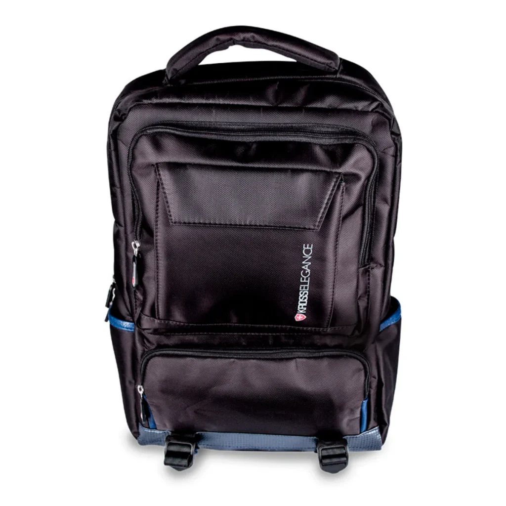 Mochila Kross Elegance comfort KE-BPM25 para notebook 15,6" preta e azul