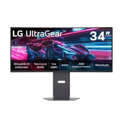 Monitor Gamer LG UltraGear 34" Curvo UltraWide QuadHD 160Hz 1ms MBR HDR10 FreeSync Premium — H&H Suprimentos Corporativos
