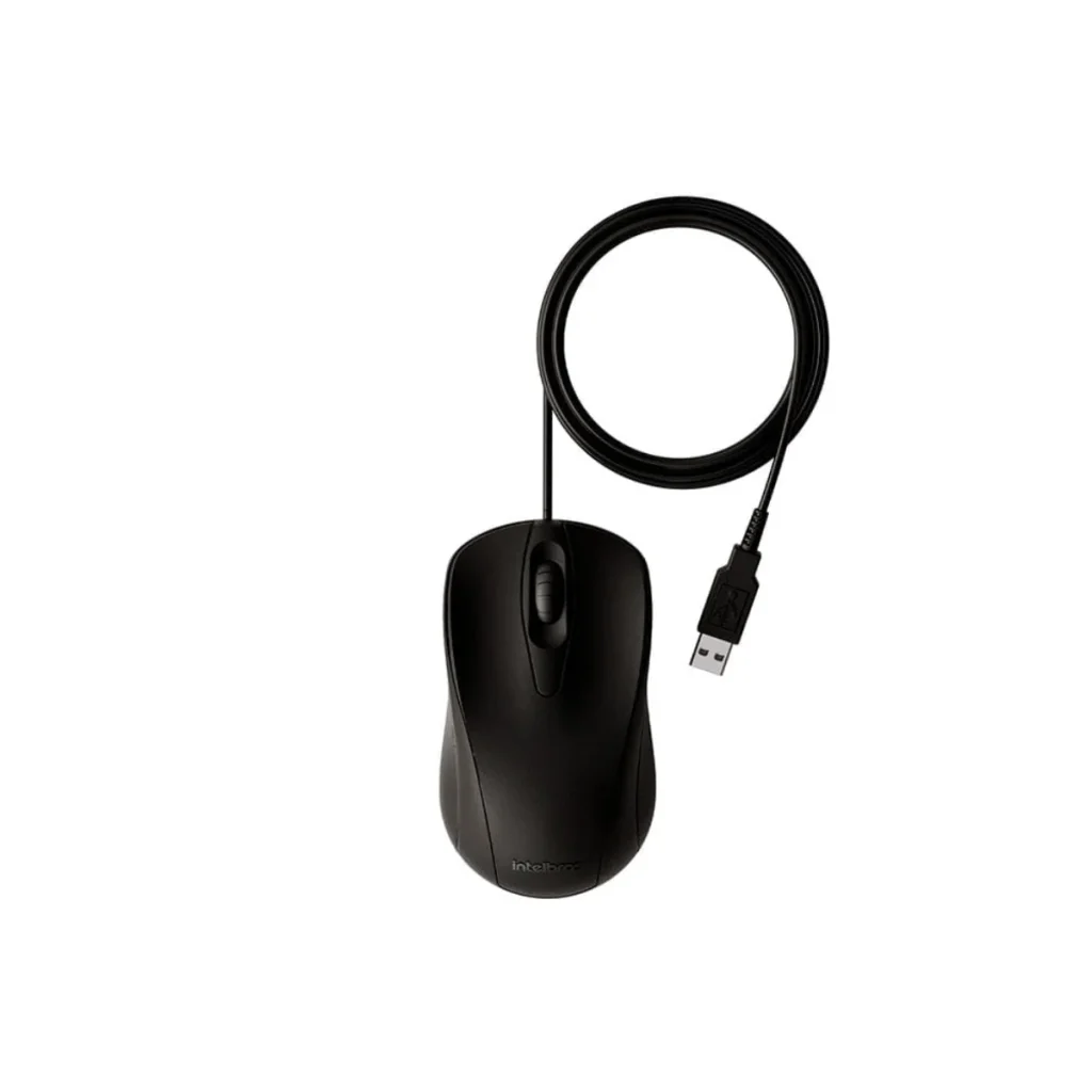 Mouse com fio Intelbras mci 10 USB preto
