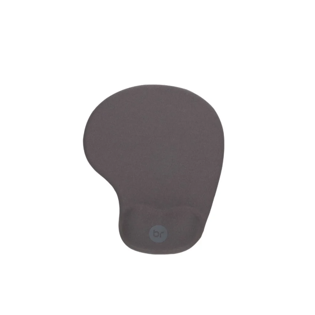 Mouse pad ergonômico Bright 0308 com apoio de pulso em espuma cinza