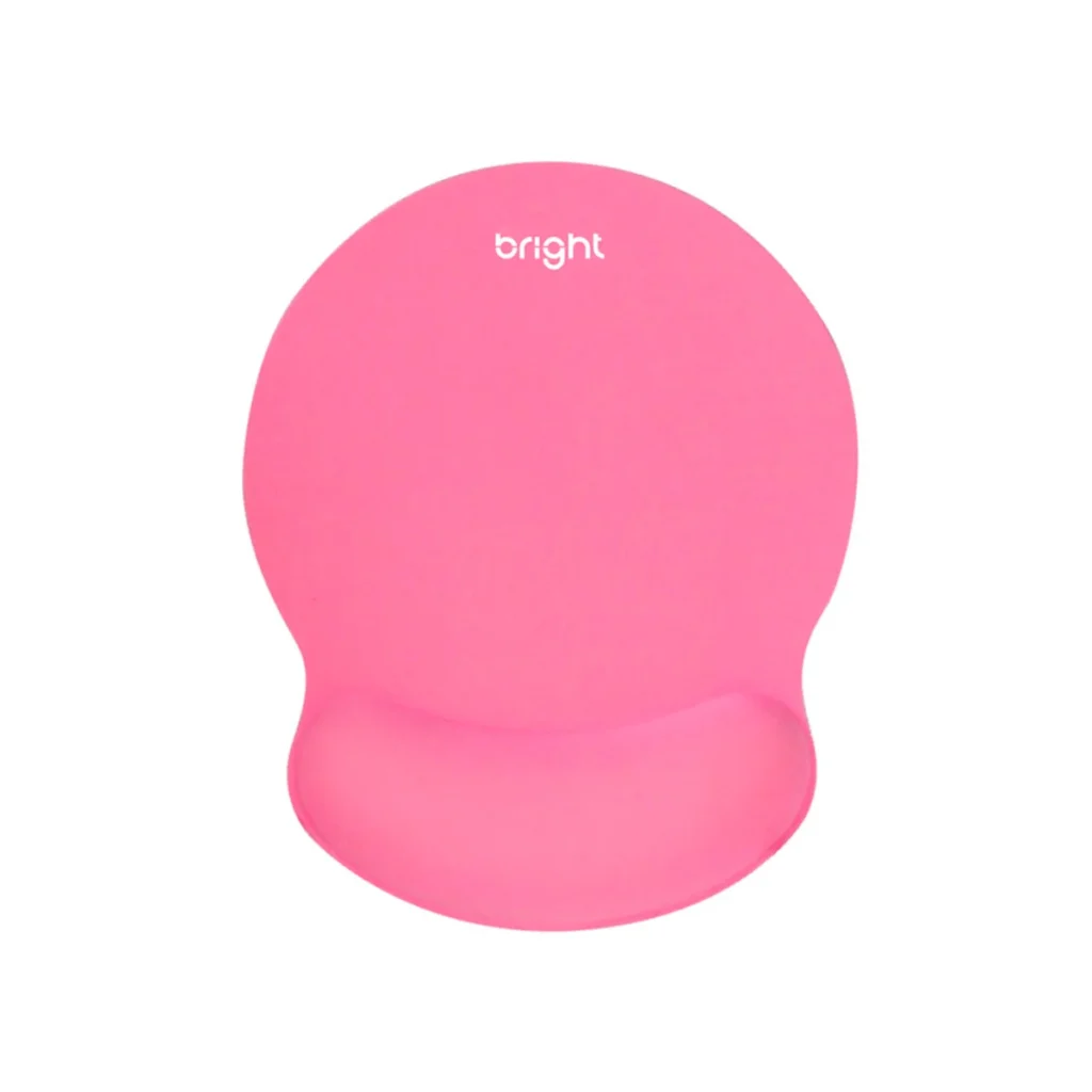 Mouse pad ergonômico Bright KMP002 com apoio em gel rosa