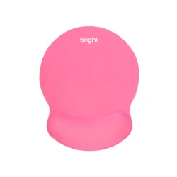 Mouse Pad Ergonômico Bright KMP002 com Apoio em Gel Rosa — H&H Suprimentos Corporativos