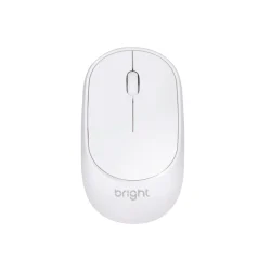 Mouse Sem Fio Bright MS001 Slim 1.000 DPI Branco — H&H Suprimentos Corporativos