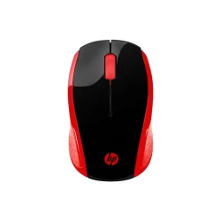 Mouse Sem Fio HP 200 Vermelho 2.4 GHz 1.000 DPI — H&H Suprimentos Corporativos