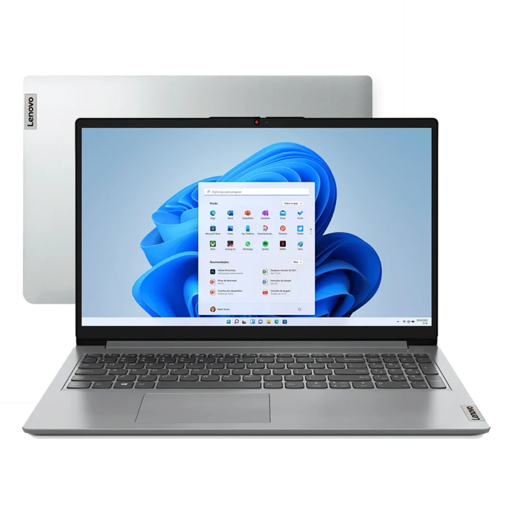 Notebook Lenovo ideapad 1i celeron N4020 4GB SSD 128GB 15,6" 82VX0001BR