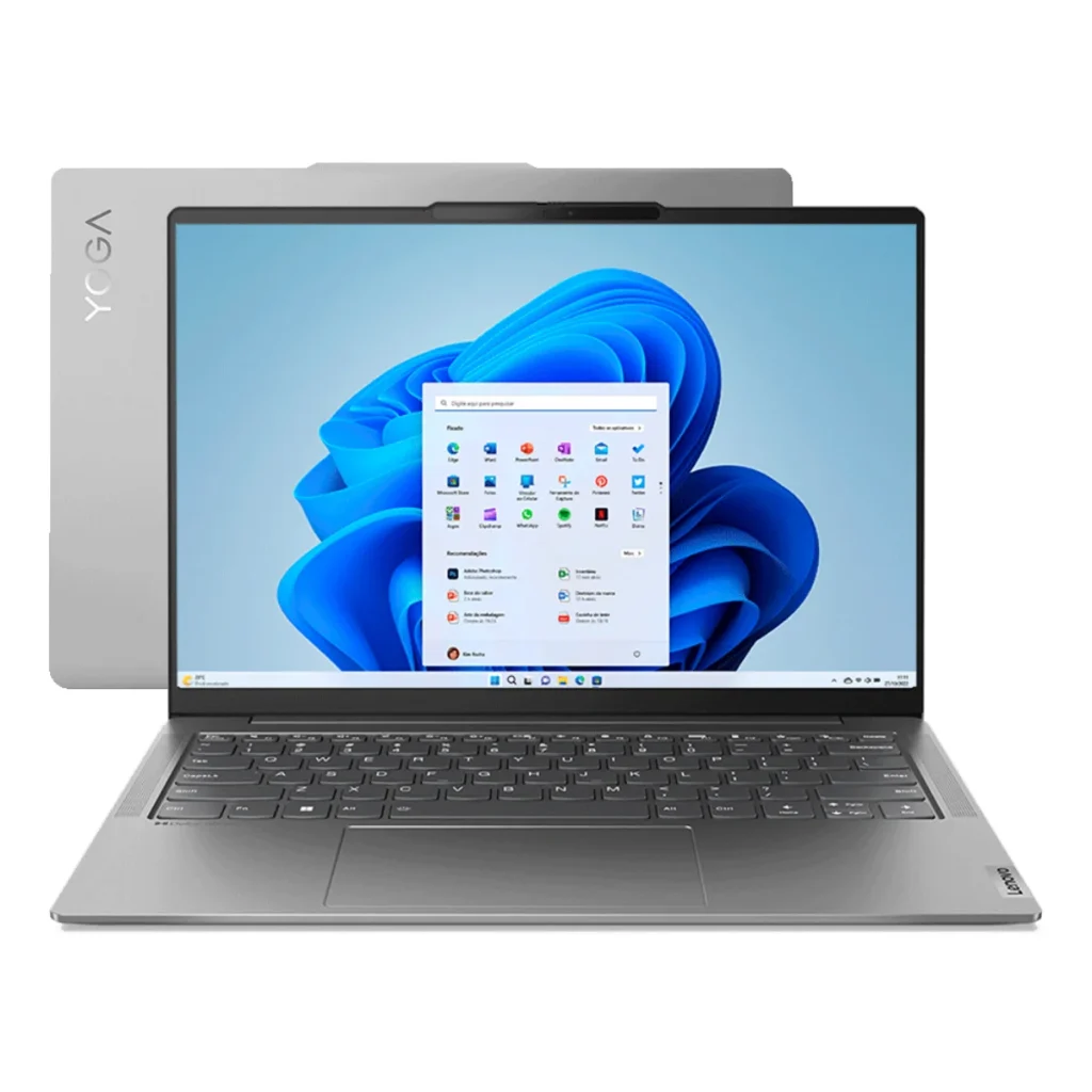 Notebook Lenovo yoga slim 6 14IAP8 83C70000BR core i5 16GB SSD 512GB 14" 2,2K...