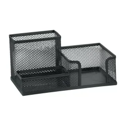 Organizador Aramado 3 Compartimentos Quadrado Preto — H&H Suprimentos Corporativos