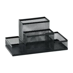 Organizador Aramado Ilha 4 Compartimentos Preto — H&H Suprimentos Corporativos