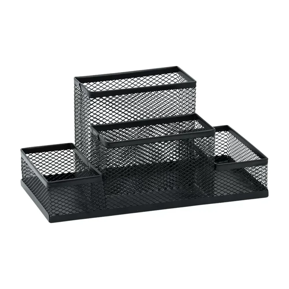 Organizador aramado ilha 4 compartimentos preto