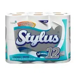 Papel Higiênico Folha Dupla Stylus — 12 rolos de 20 m — H&H Suprimentos Corporativos