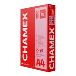 Papel Sulfite Chamex Colors A4 75 g Rosa (Resma com 500 Folhas) — H&H Suprimentos Corporativos